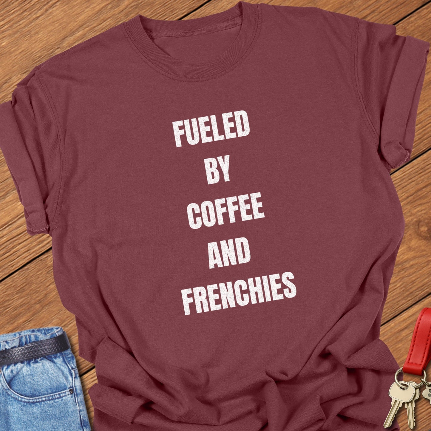 French bulldog typography design printed on brick Comfort Colors t shirt