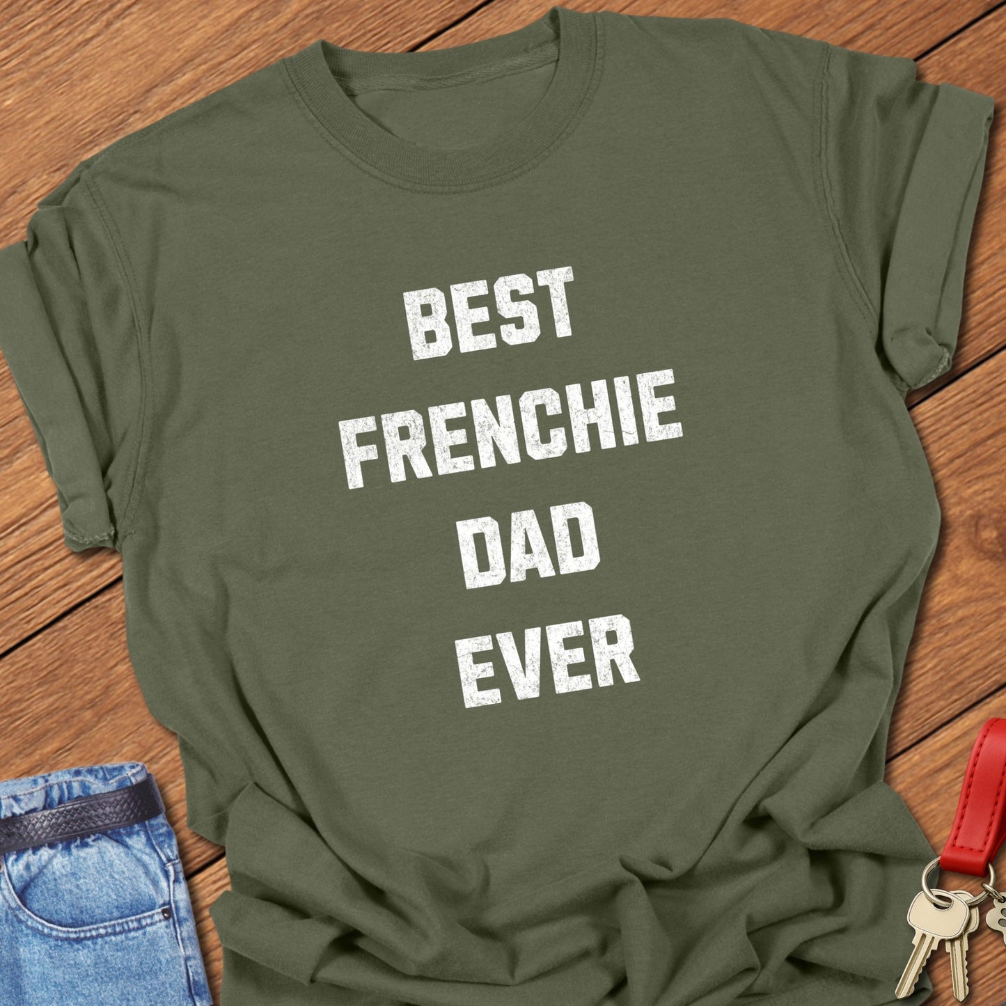 French bulldog typography design printed on hemp Comfort Colors t shirt