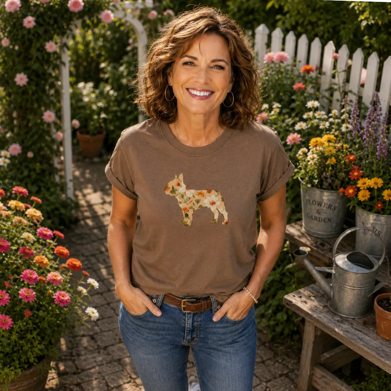 Flowering Frenchie T Shirt