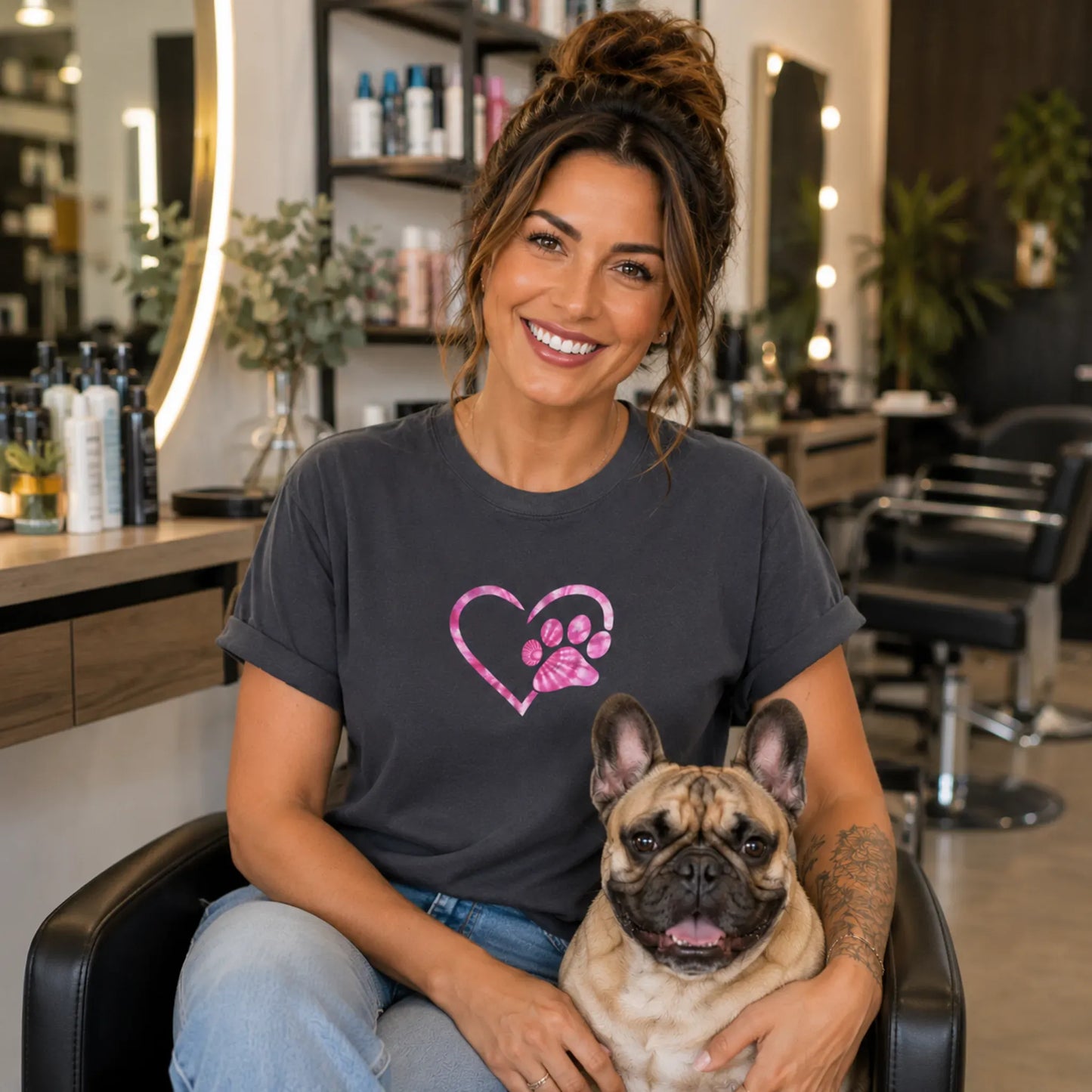 Frenchie Heart T Shirt