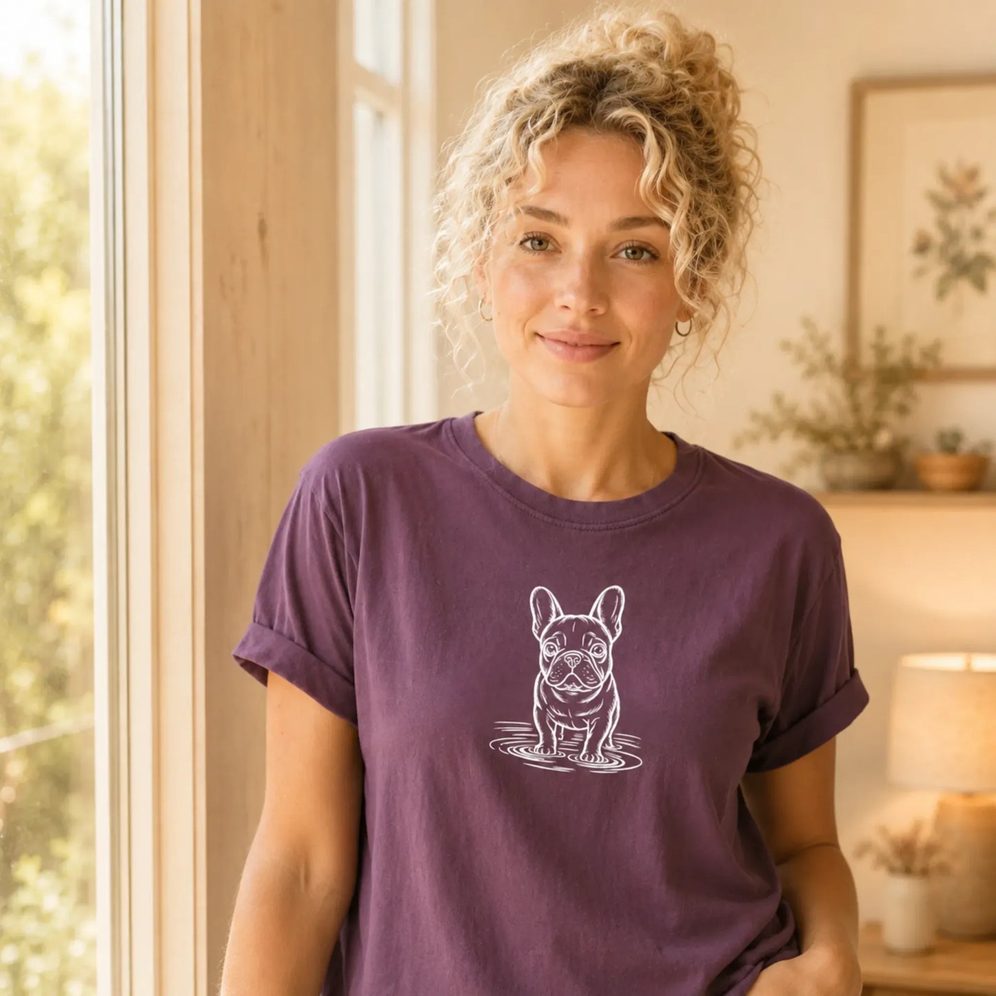 Frenchie In The Rain T Shirt