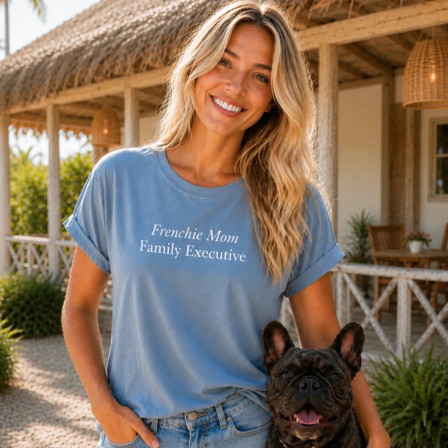 Frenchie Mom Family Executive T Shirt