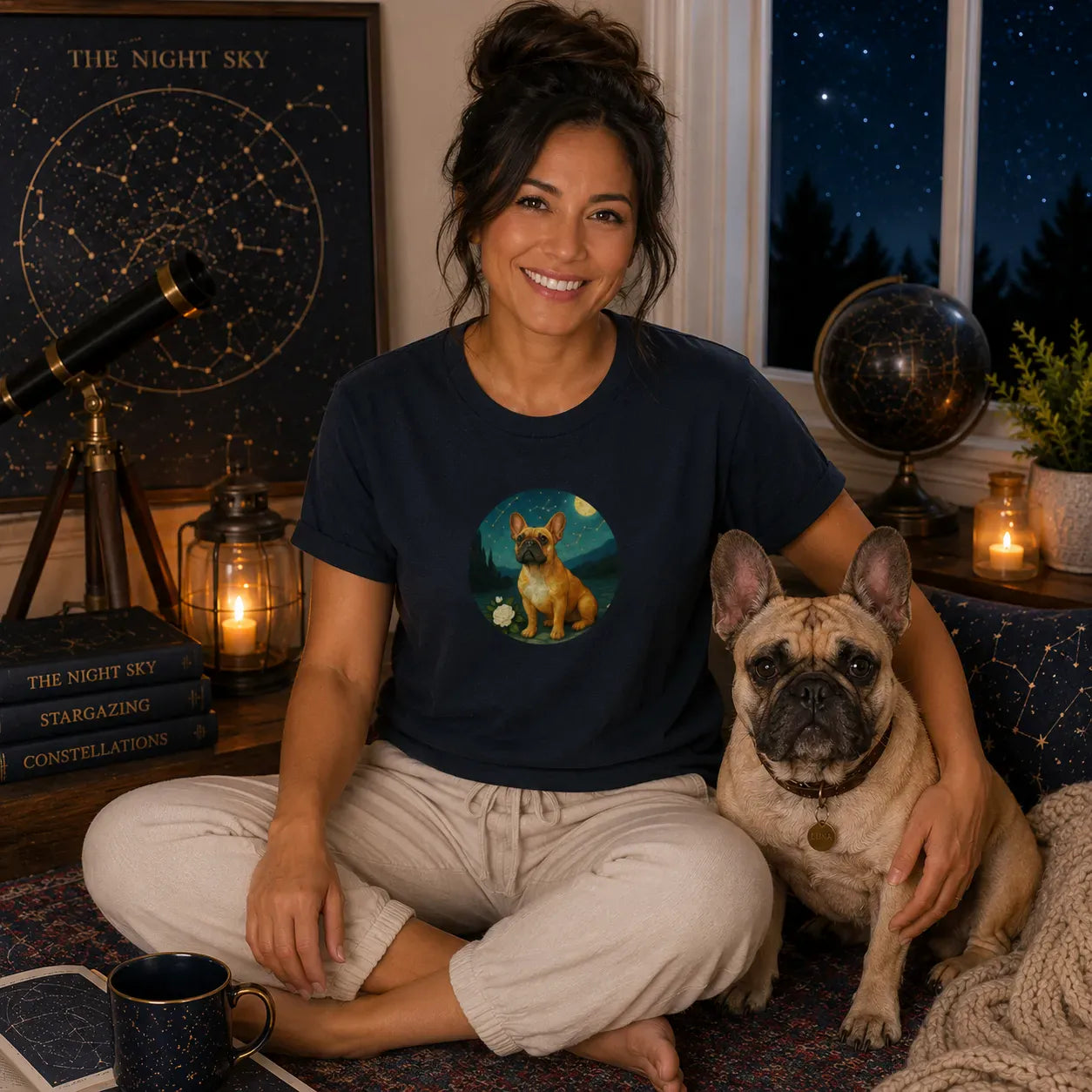 Frenchie Astronomy T Shirt