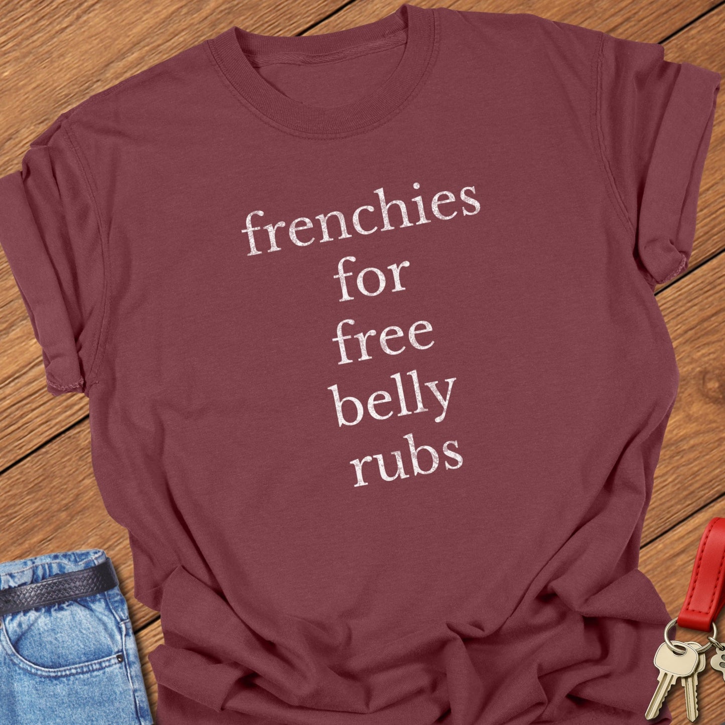 French bulldog typography quote design printed on brick Comfort Colors t shirt