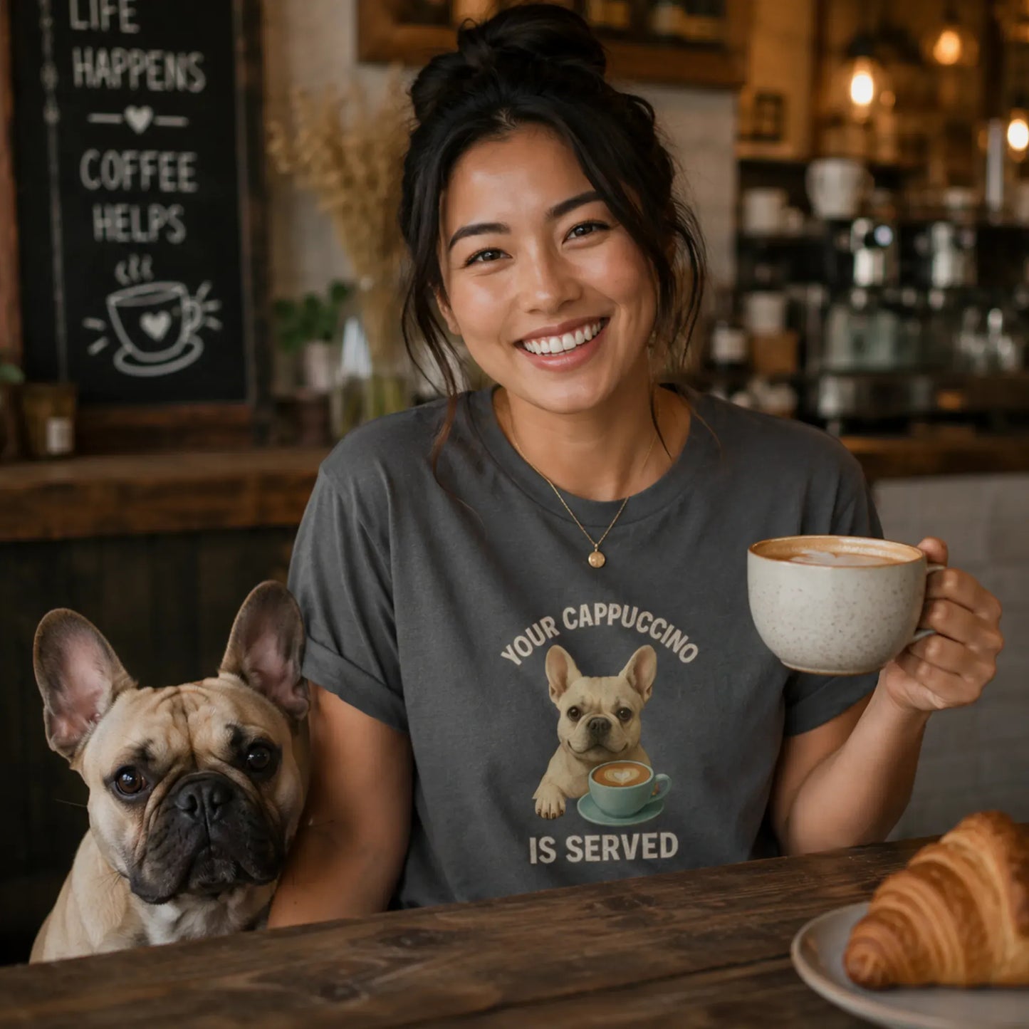 Frenchie Cappuccino T Shirt