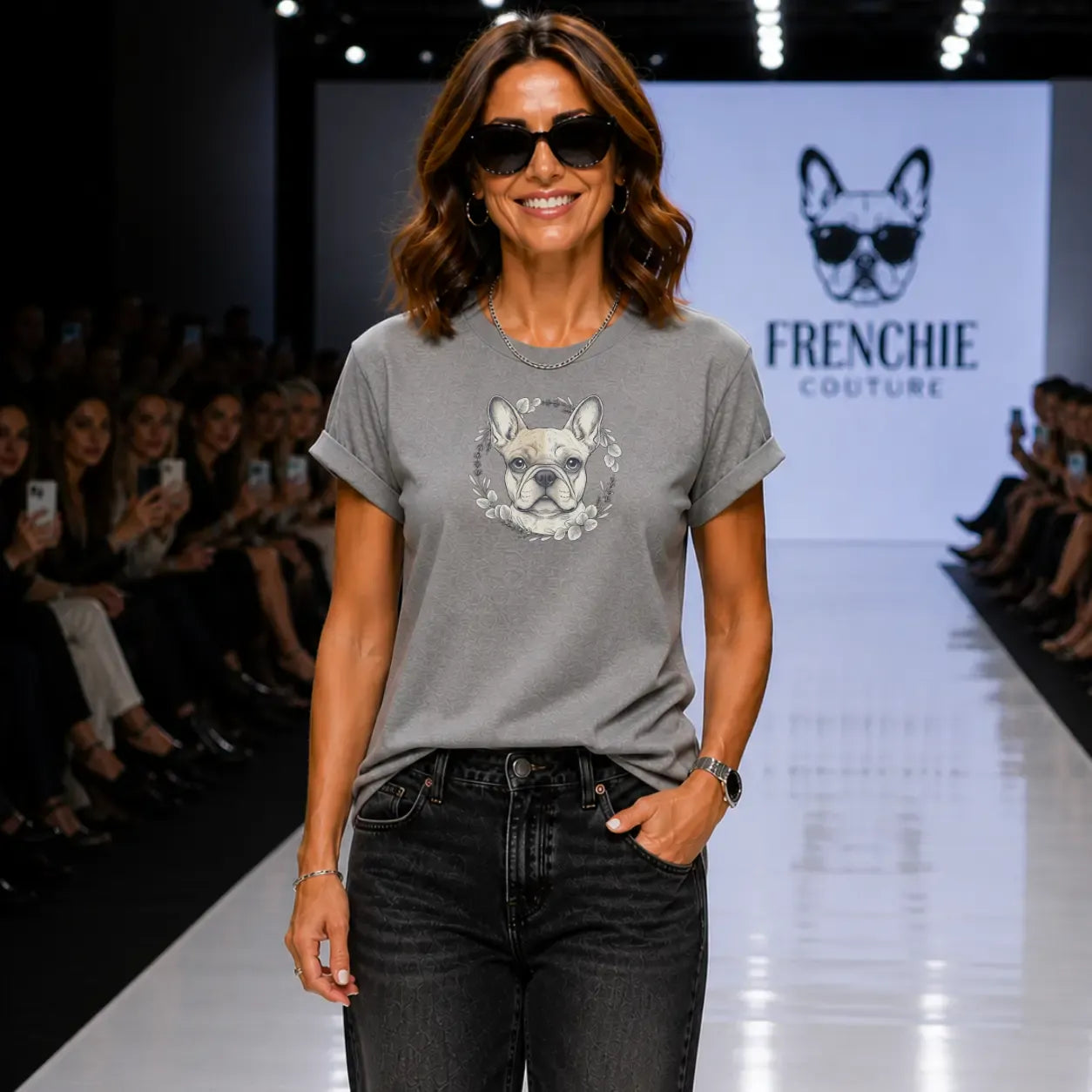 Frenchie Laurel Portrait T Shirt