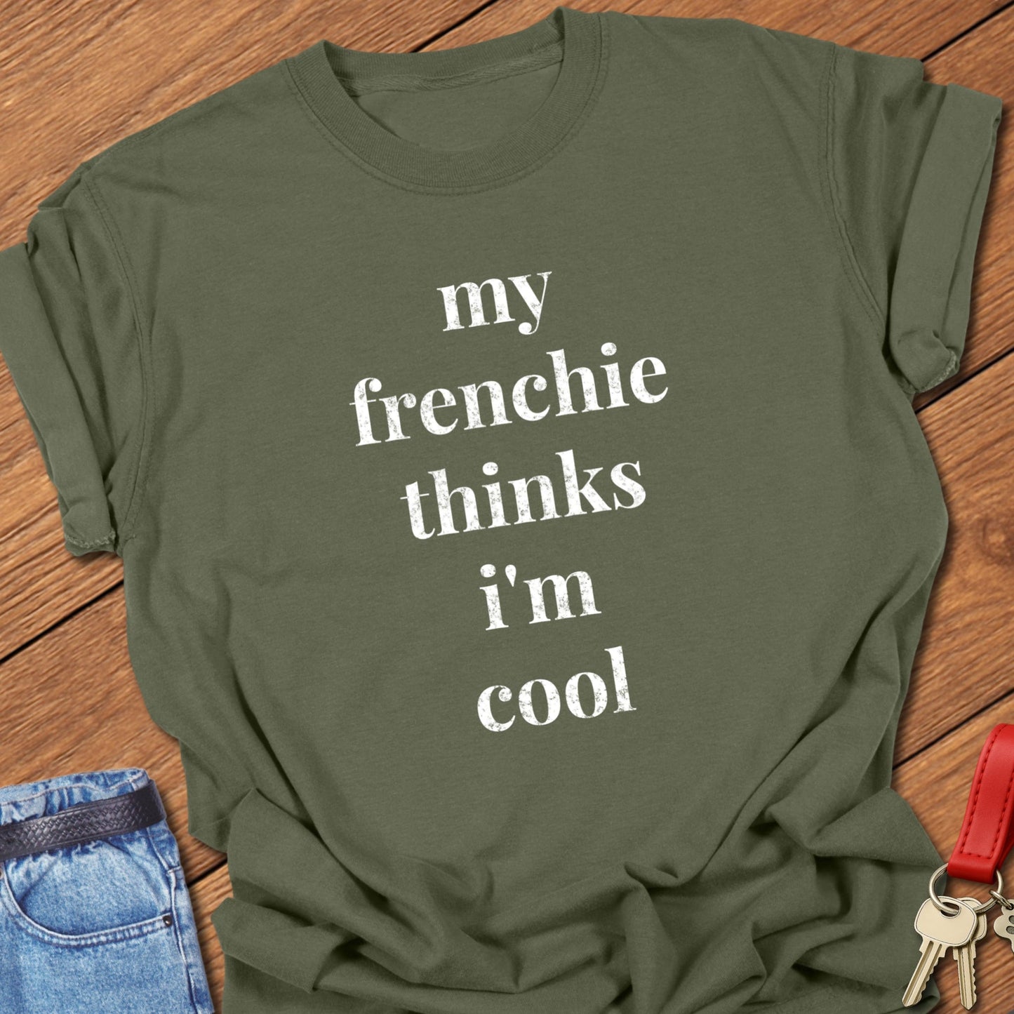 French bulldog funny text design printed on hemp Comfort Colors t shirt
