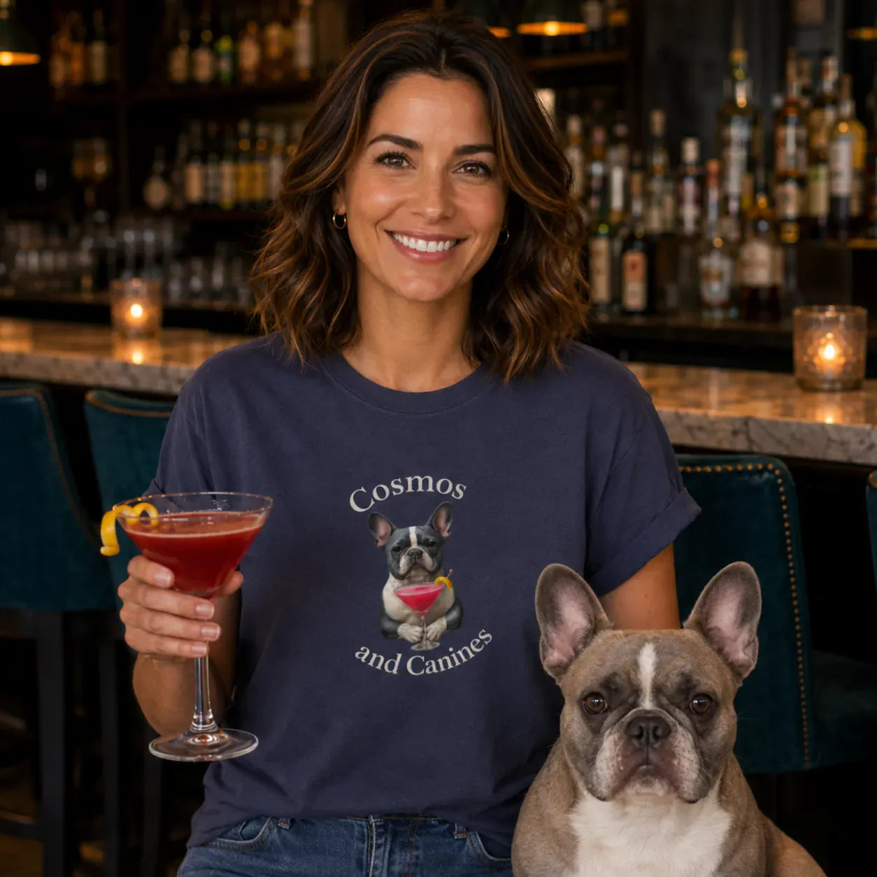 Fuschia Frenchie T Shirt