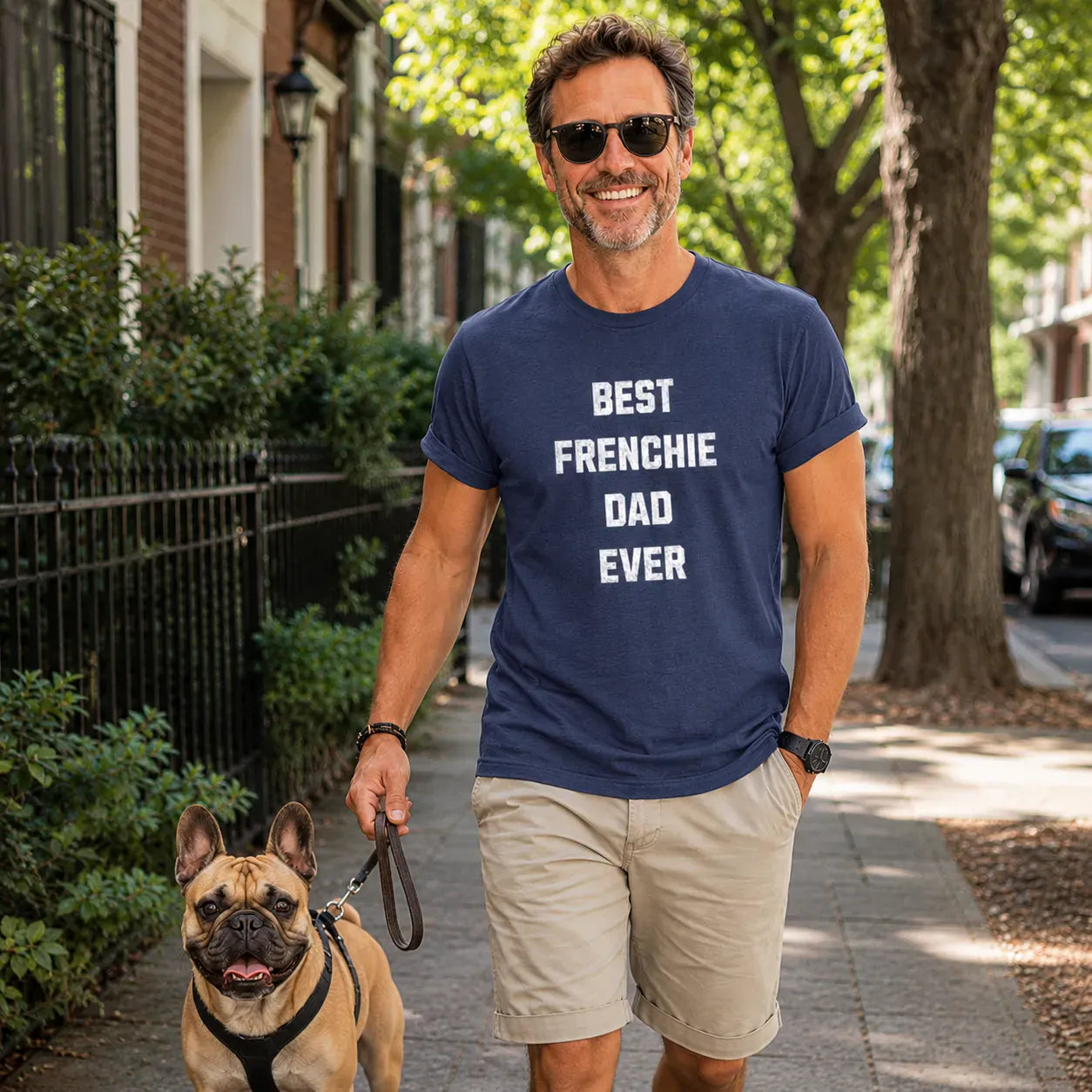Frenchie Dad T Shirt