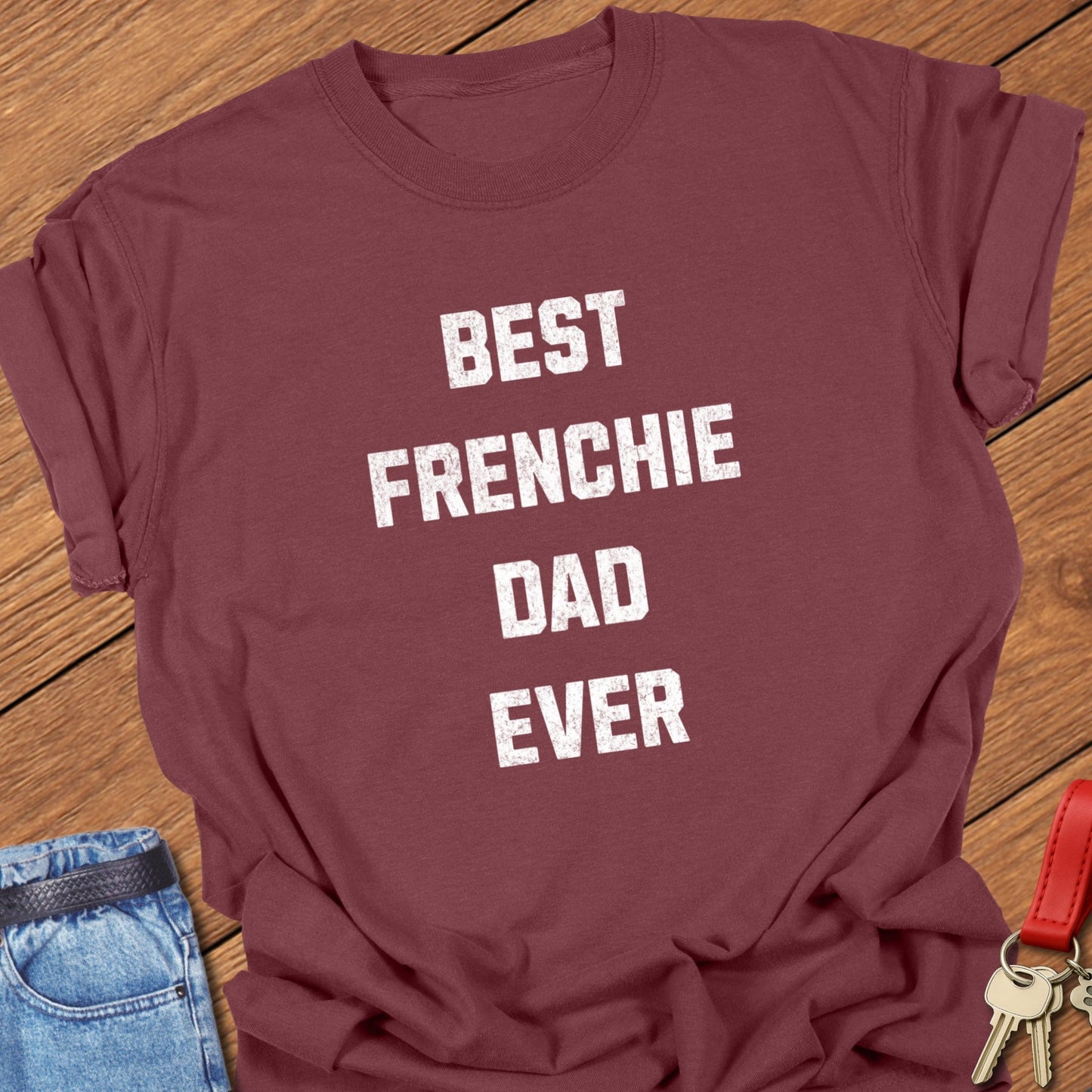 French bulldog typography design printed on brick Comfort Colors t shirt