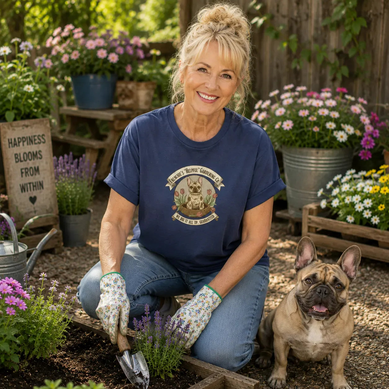 Frenchie Landscaper T Shirt
