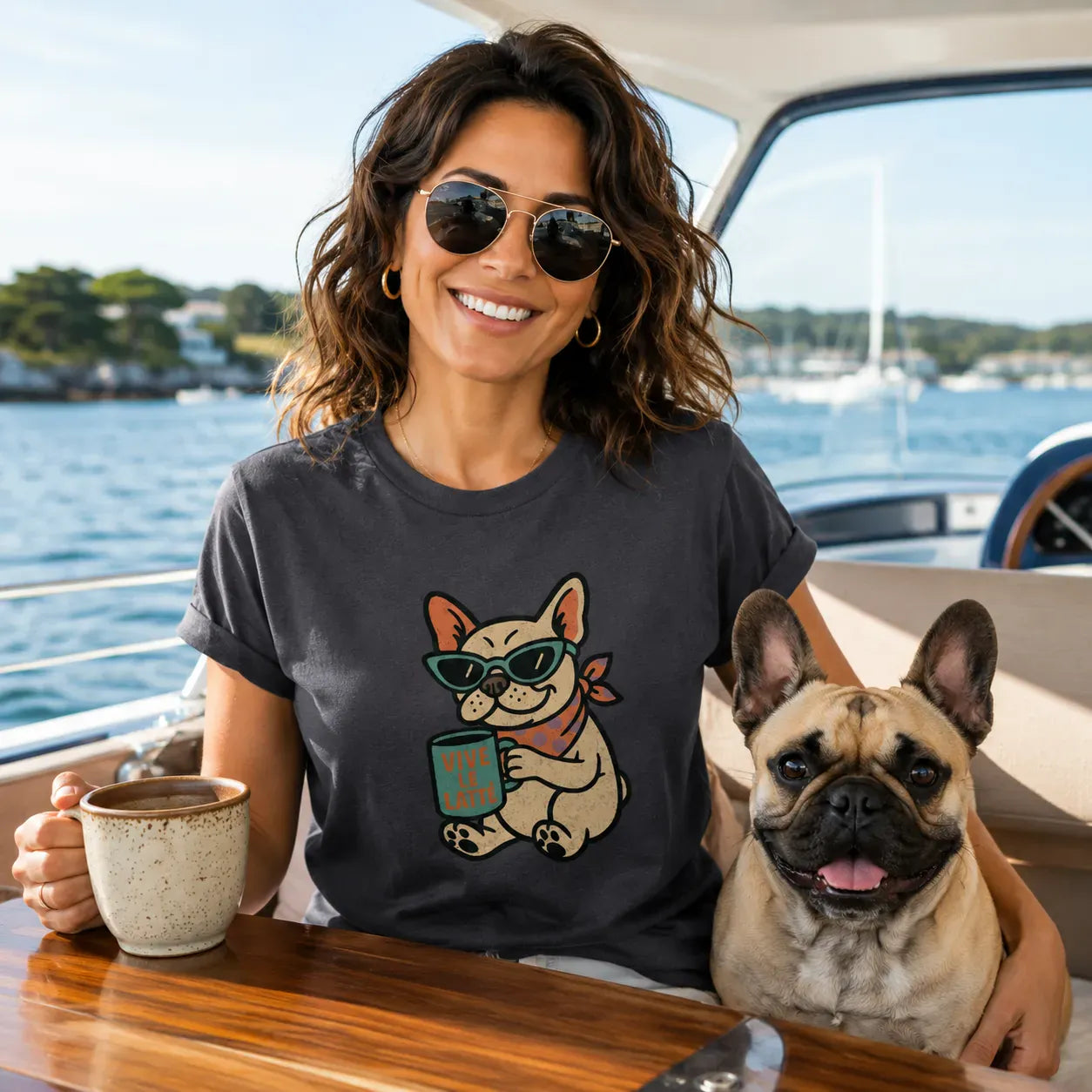Frenchie Latte T Shirt