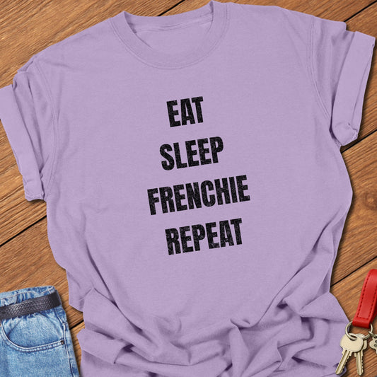 French bulldog typography slogan design printed on orchid Comfort Colors t shirt
