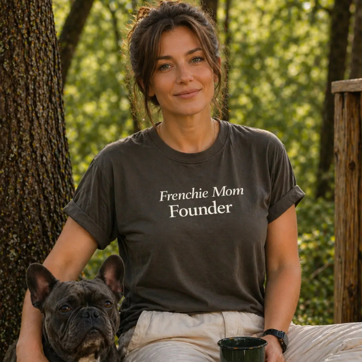 Frenchie Mom Founder T Shirt
