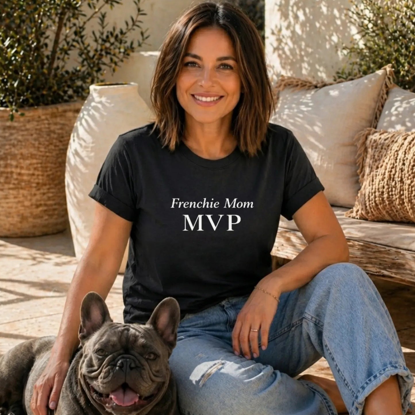 Frenchie Mom MVP T Shirt