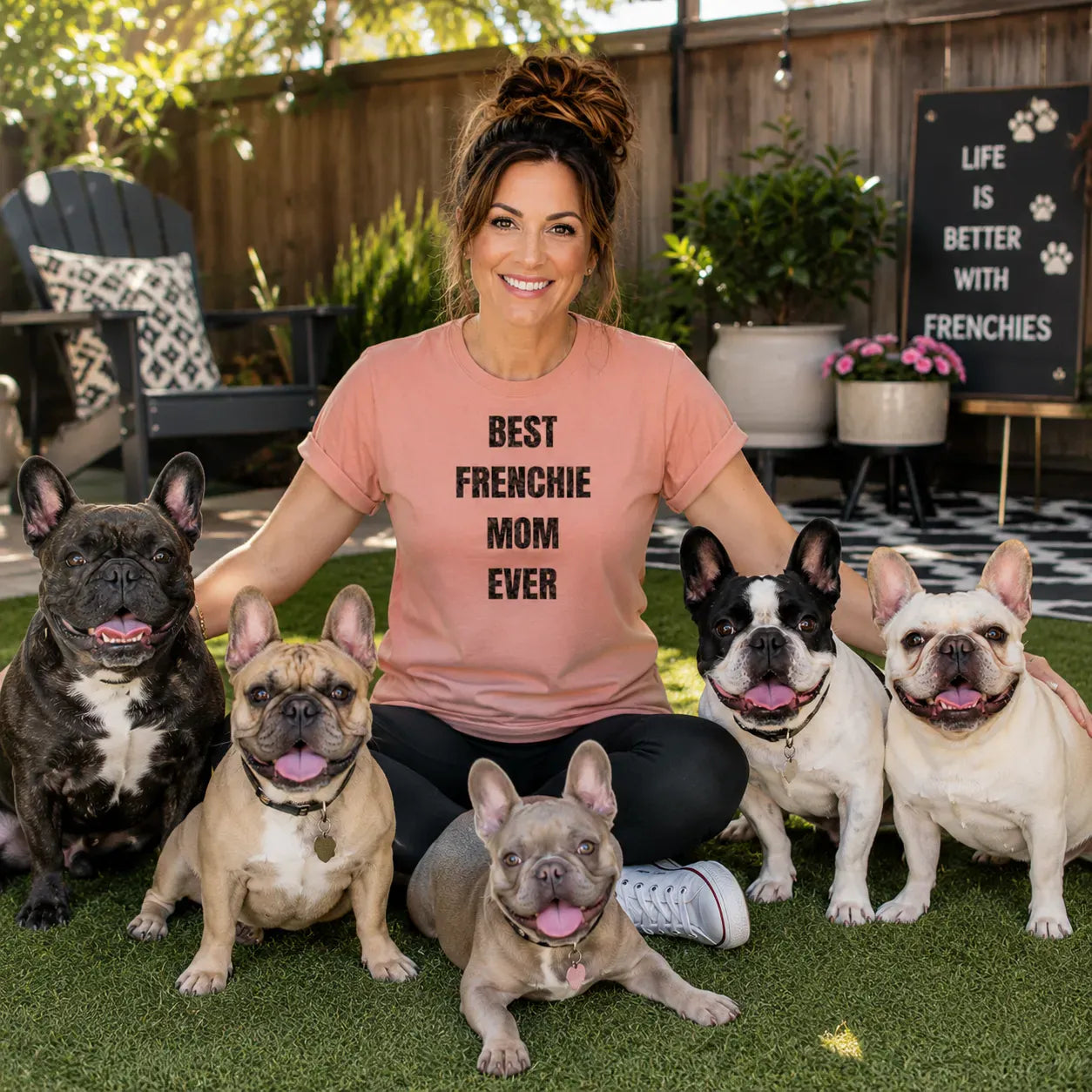 Frenchie Mom T Shirt #8