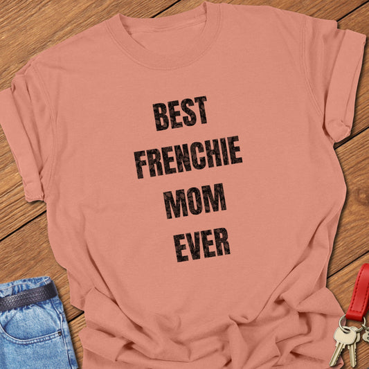 French bulldog bold typography design printed on terracotta Comfort Colors t shirt