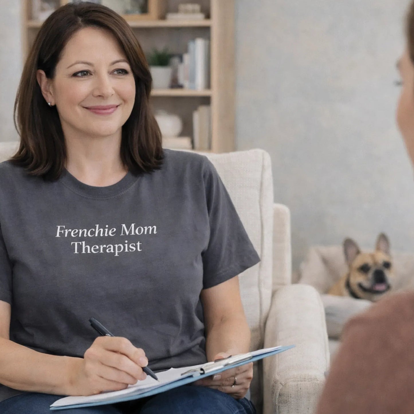 Frenchie Mom Therapist T Shirt