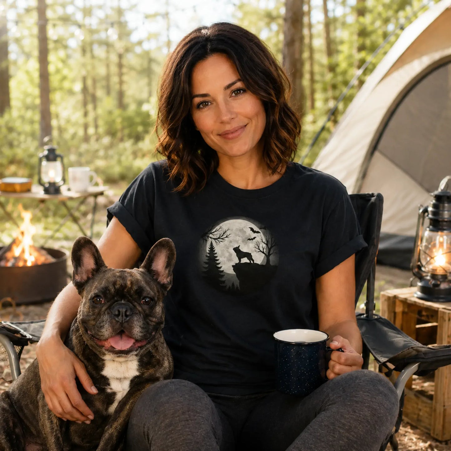 Frenchie Moon T Shirt