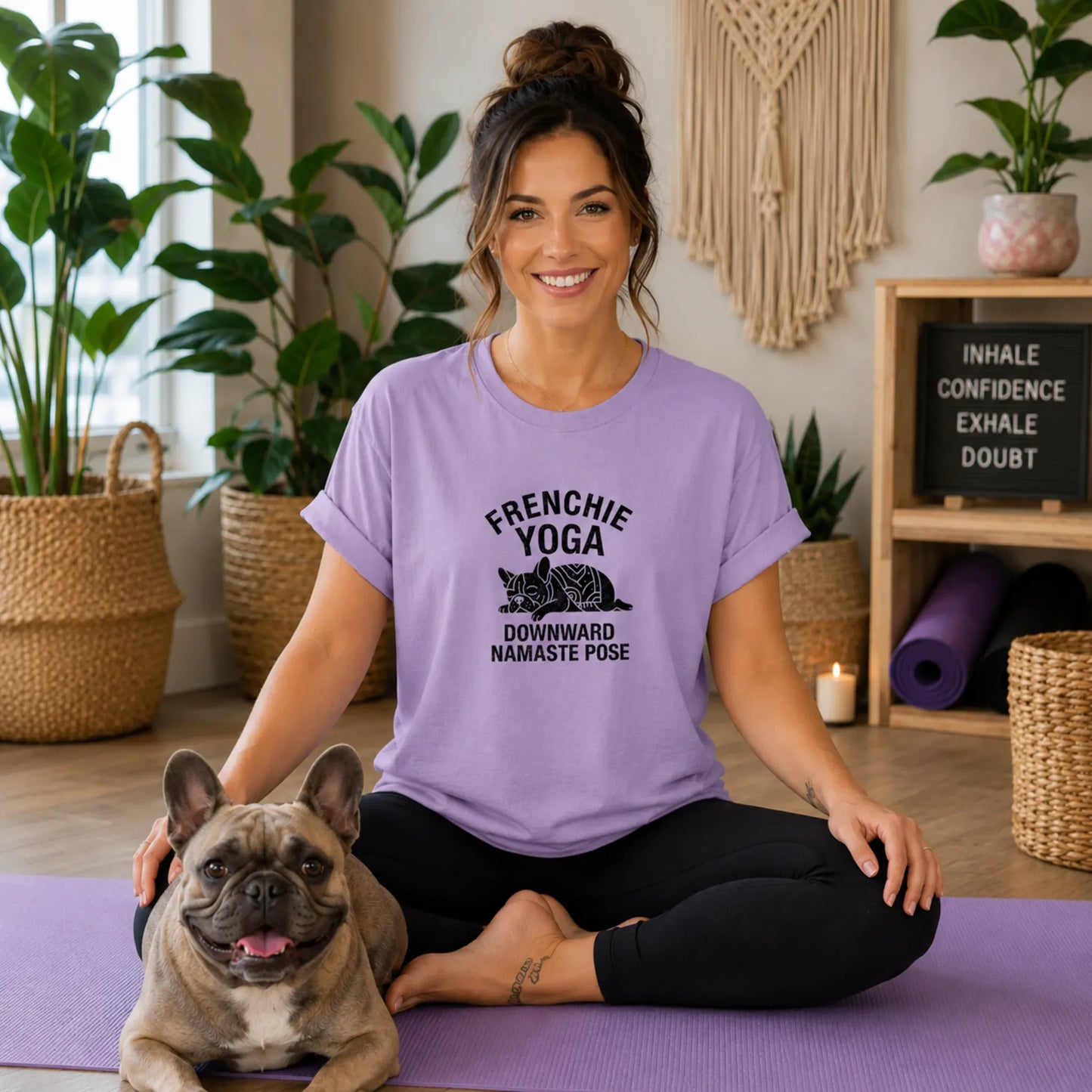 Frenchie Namaste T Shirt