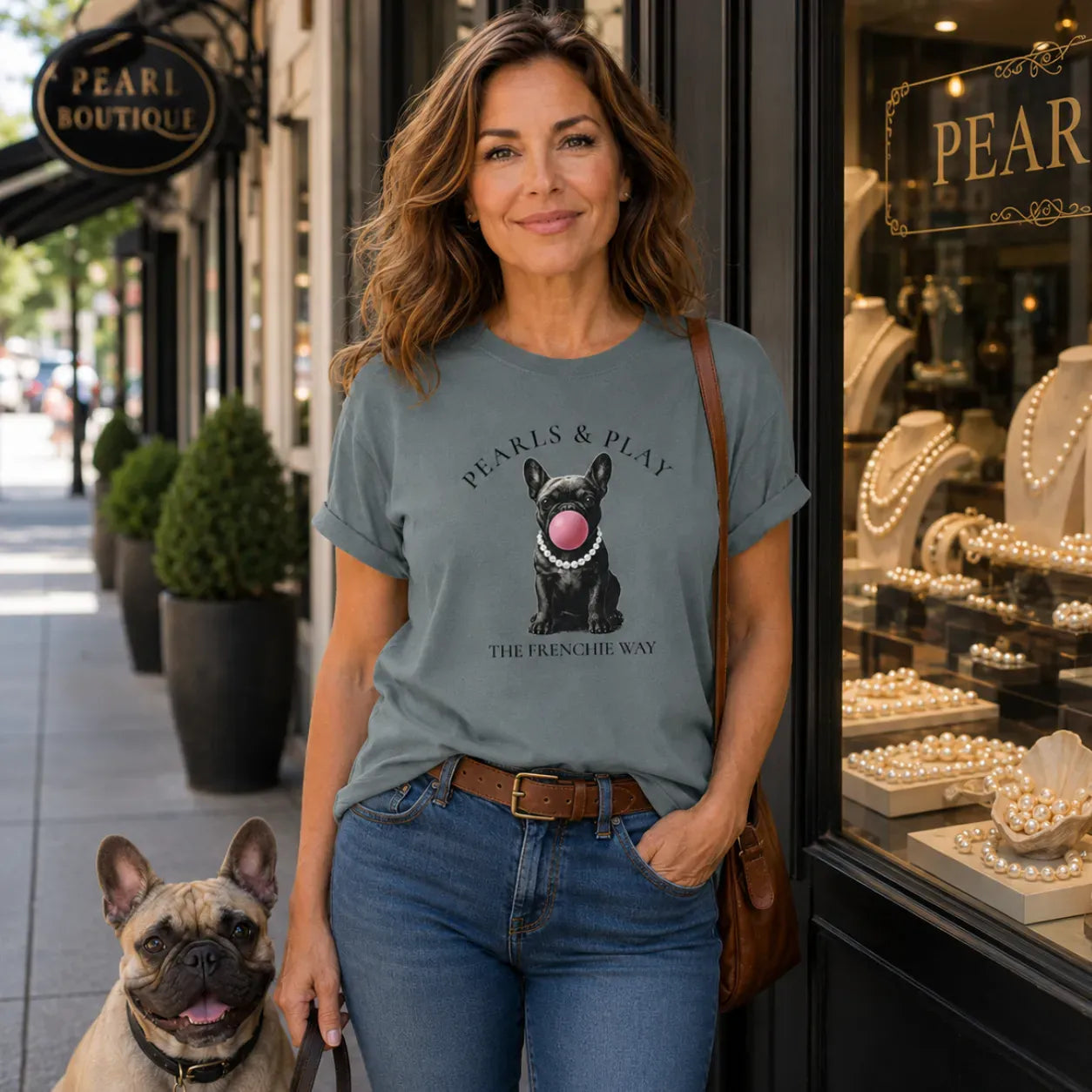 Frenchie Pearl Play T Shirt #2