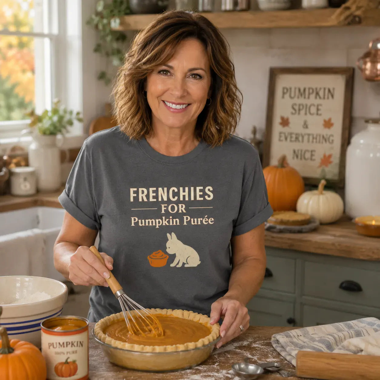 Frenchie Pumpkin T Shirt