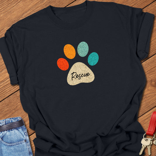 French bulldog rescue paw print design printed on black Comfort Colors t shirt