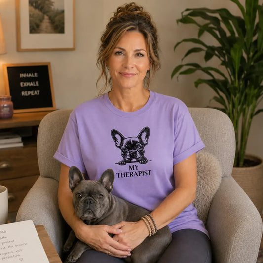 Frenchie Therapy T Shirt
