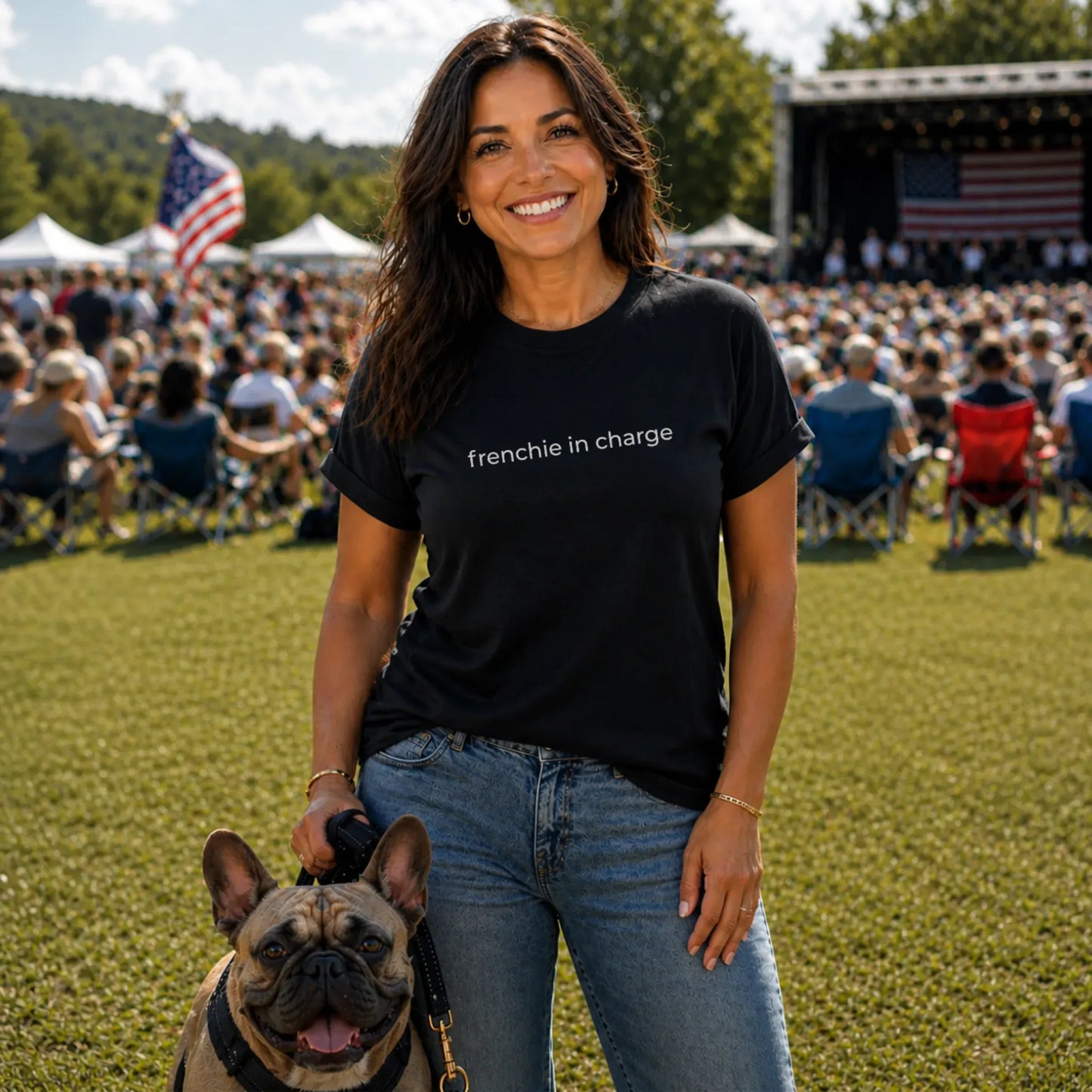 Frenchie in Charge T Shirt