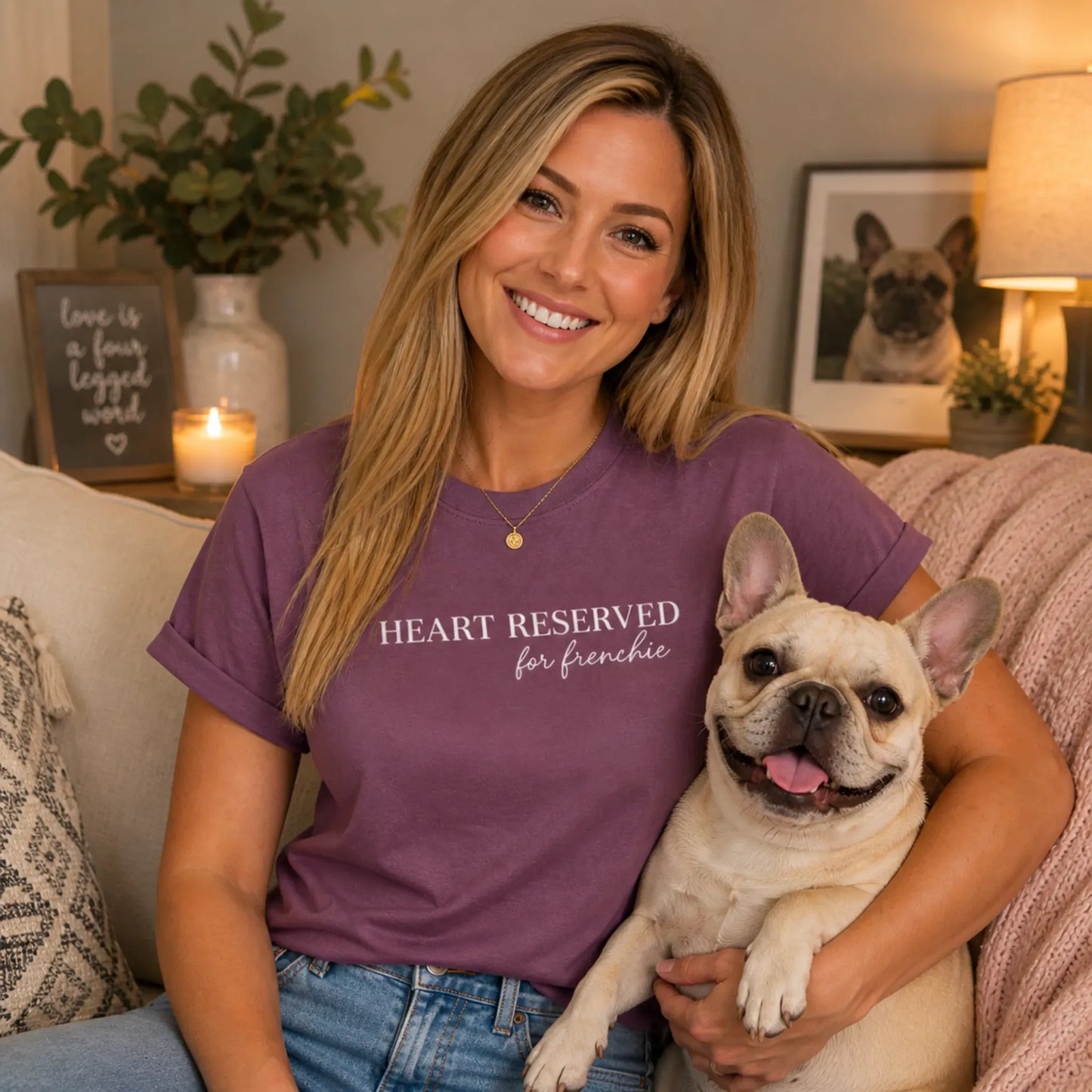 Heart Reserved Frenchie T Shirt