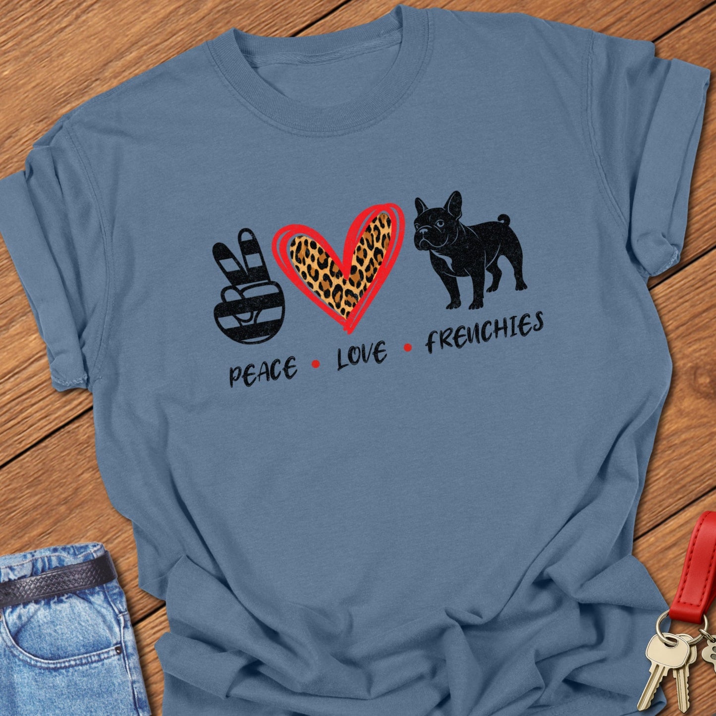 Hippie Frenchie T Shirt