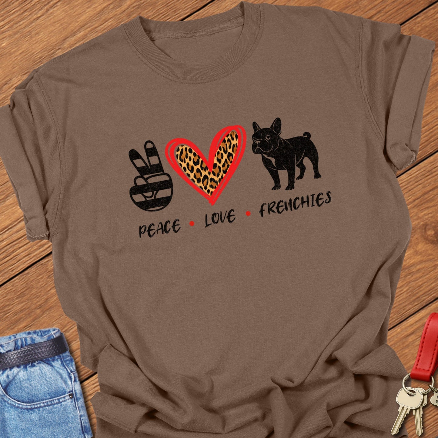 Hippie Frenchie T Shirt