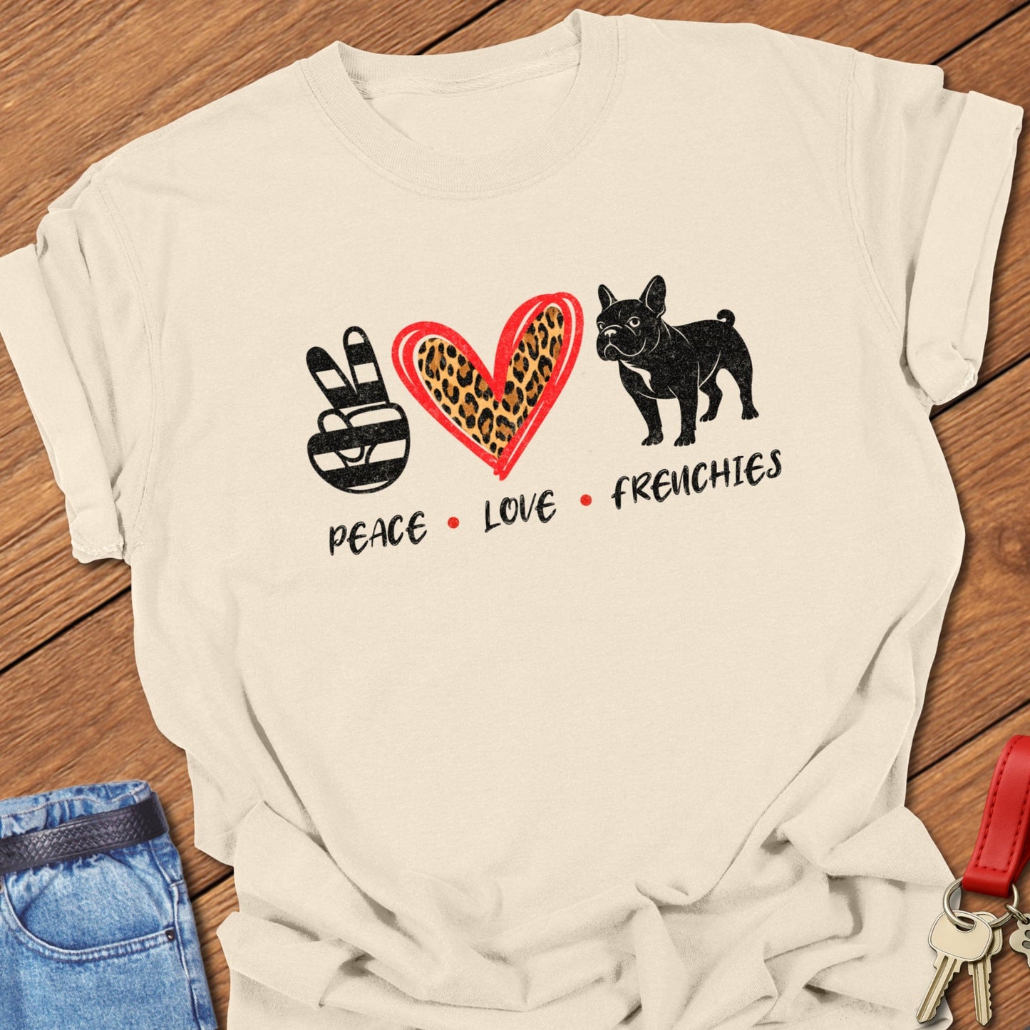 Hippie Frenchie T Shirt