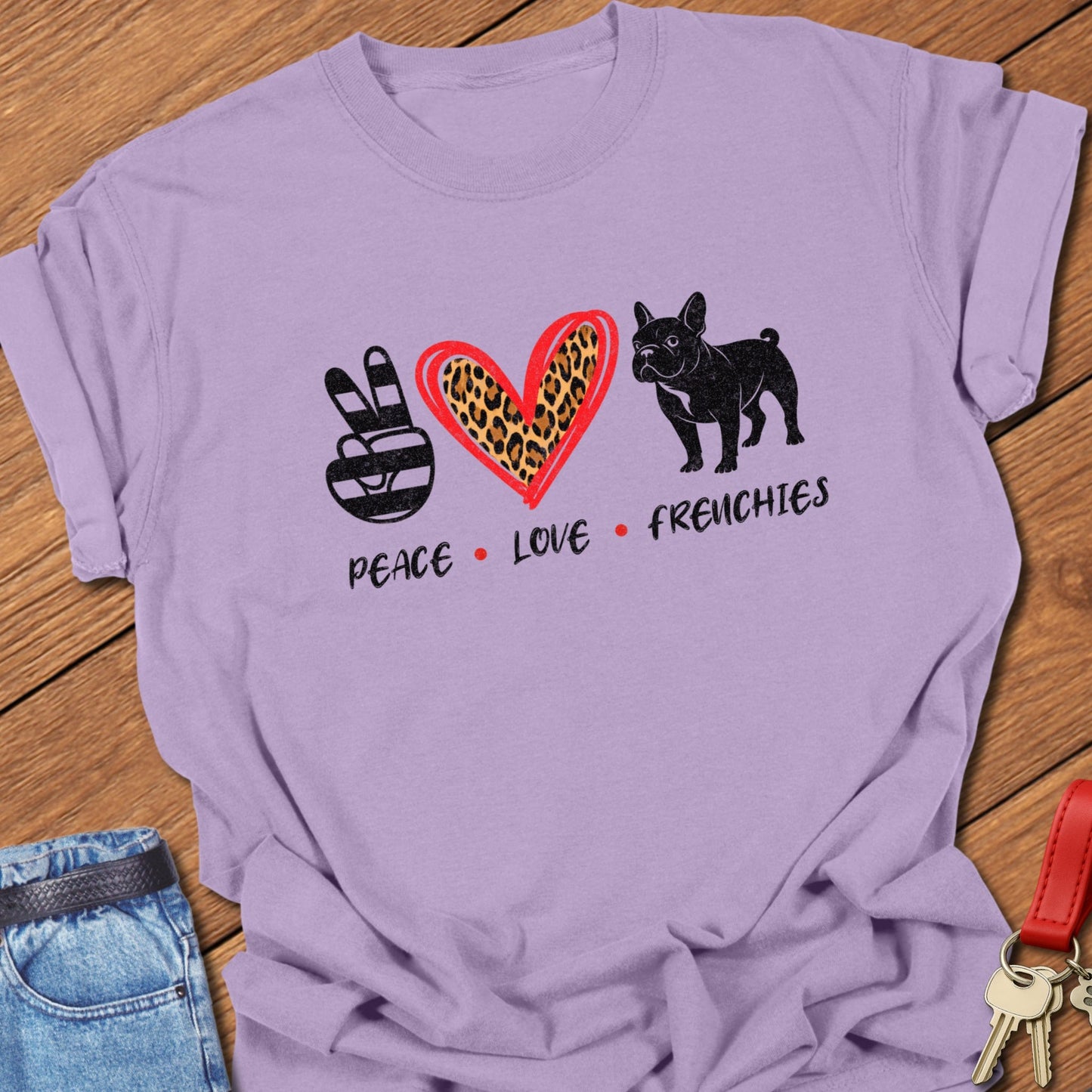 Hippie Frenchie T Shirt