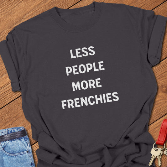 French bulldog typography slogan design printed on graphite Comfort Colors t shirt