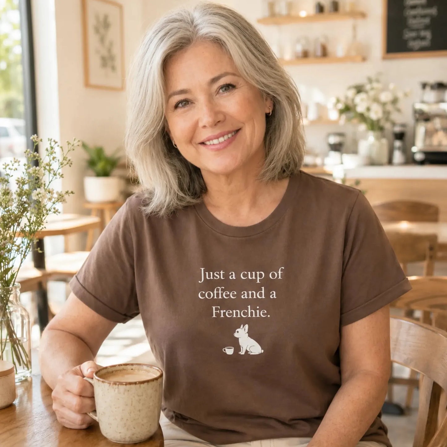 Morning Coffee Frenchie T Shirt