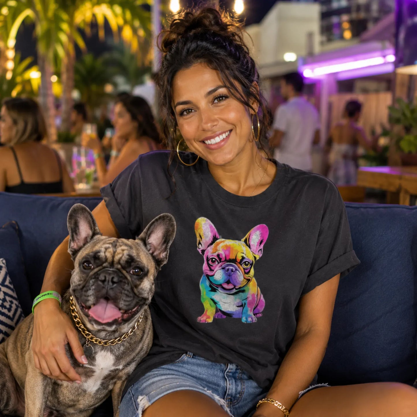 Rainbow Frenchie T Shirt #1