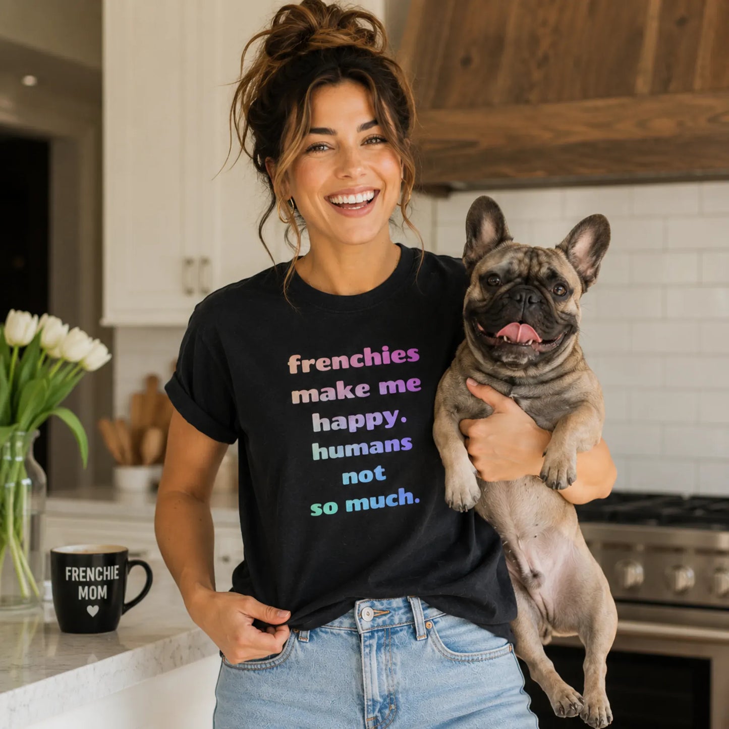 Rainbow Frenchie T Shirt #2
